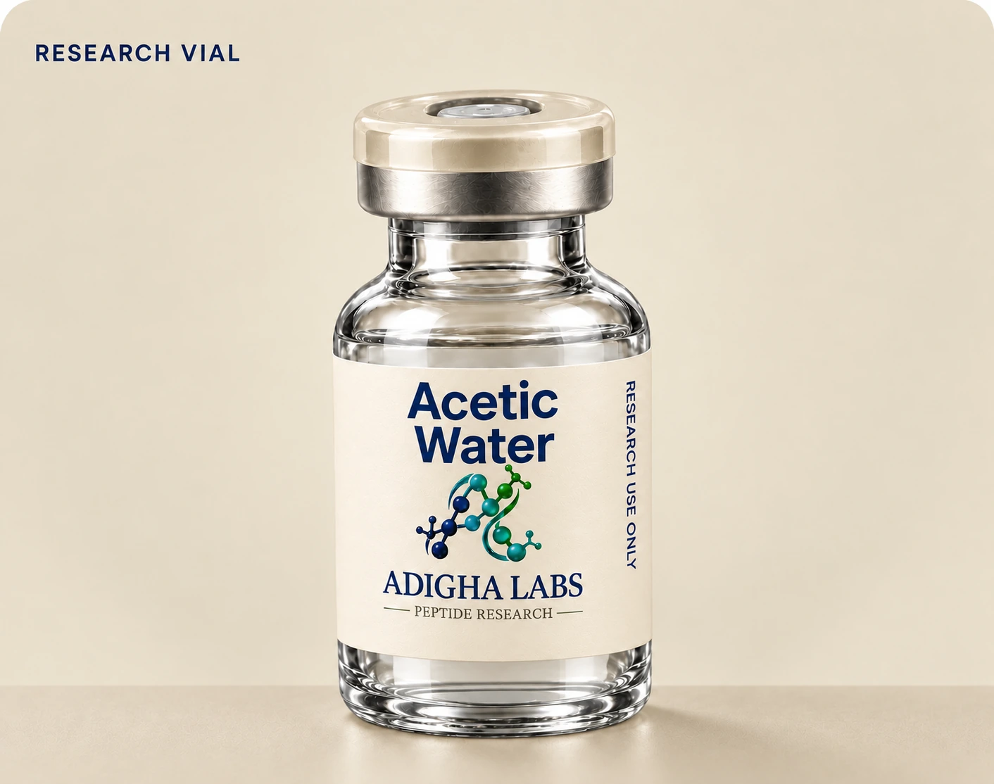 Acetic Water Adigha Labs research vial